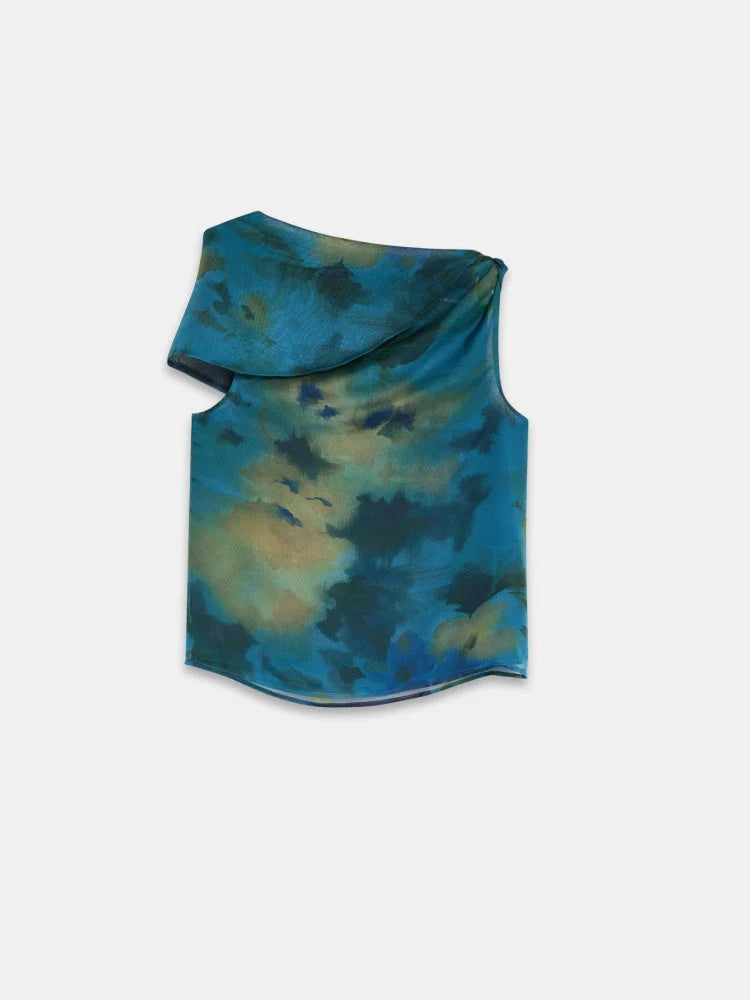 Athena | Vestido Maxi Halter Azul Petróleo