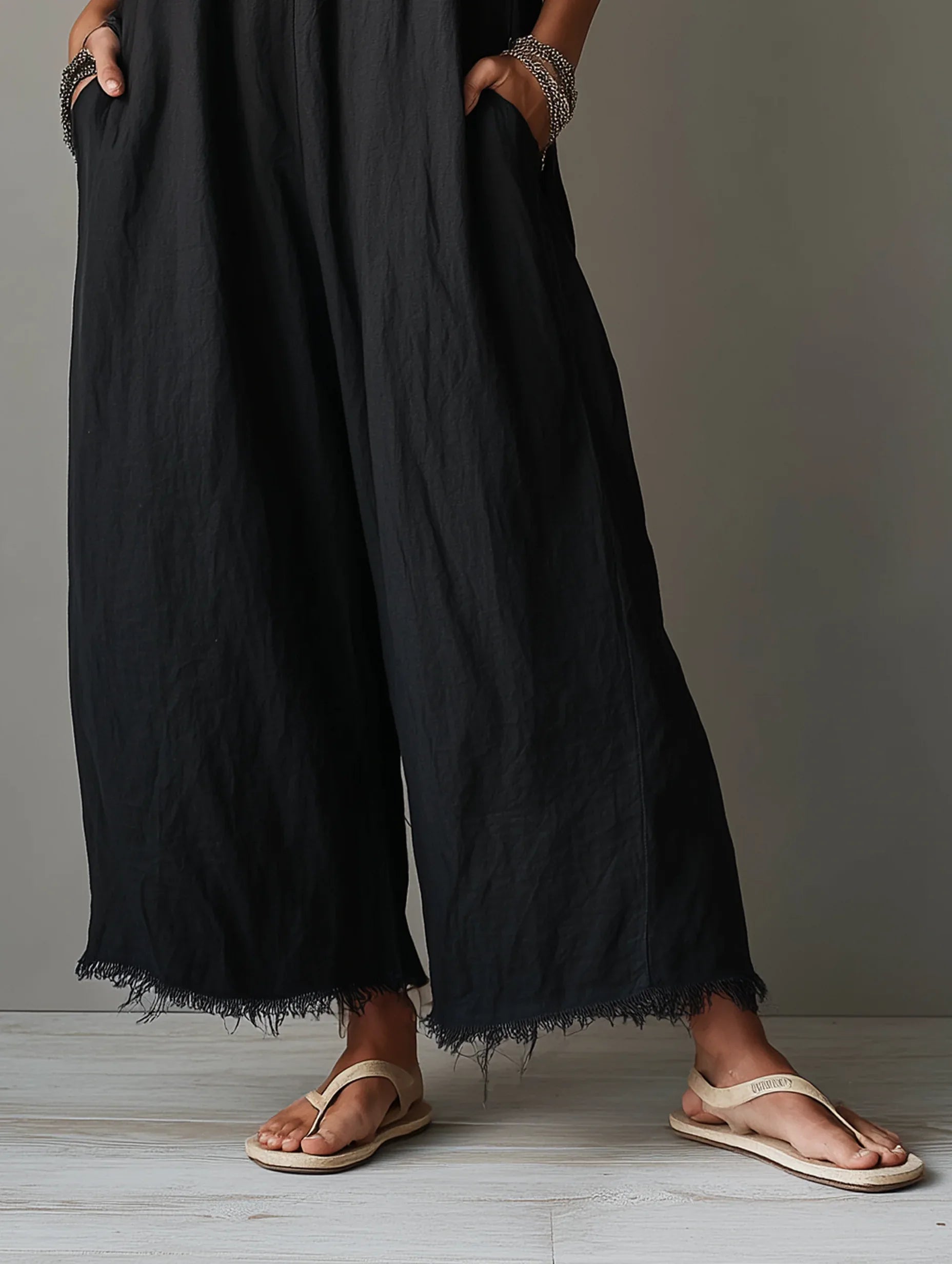 Léa - Mono minimalista de lino para mujer