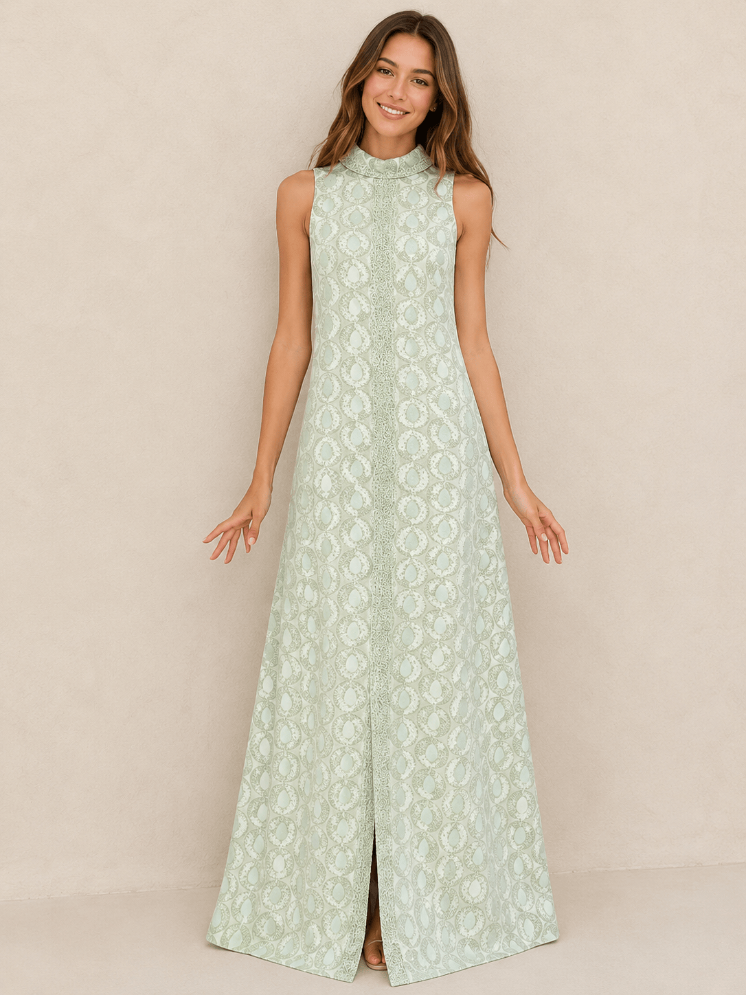 Mirela Studio Valentina | Vestido Maxi Geométrico