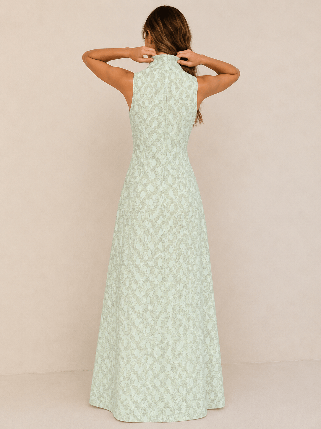 Mirela Studio Valentina | Vestido Maxi Geométrico