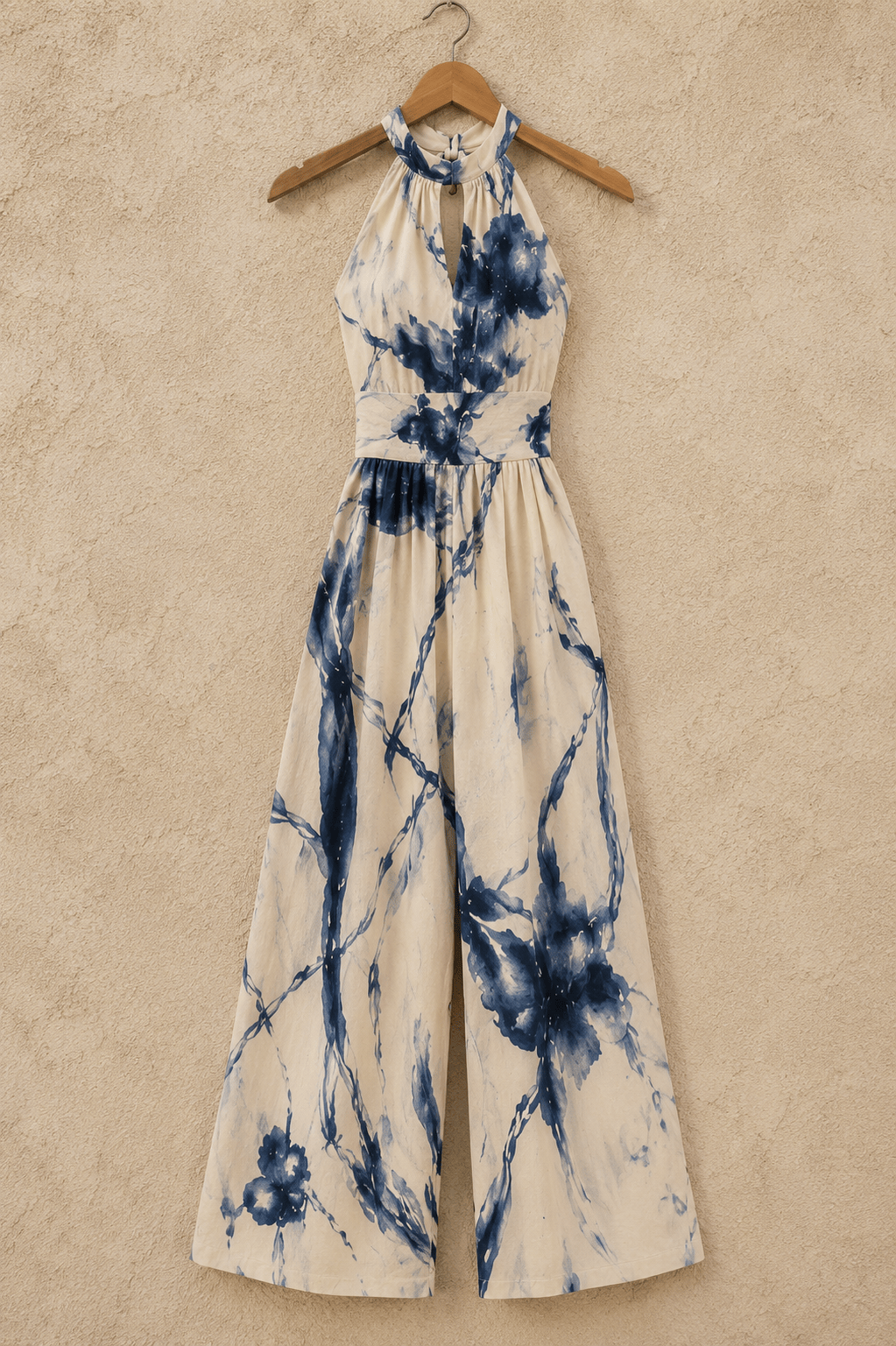Mirela Studio Sofía | Mono Halter Floral Azul