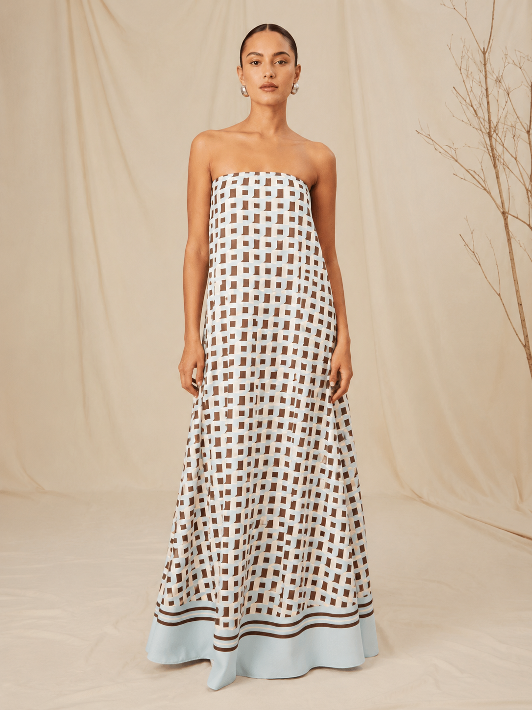 Sara | Vestido Maxi Geométrico