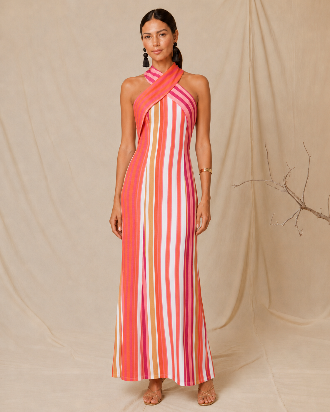 Ibiza | Vestido Largo Halter Multicolor