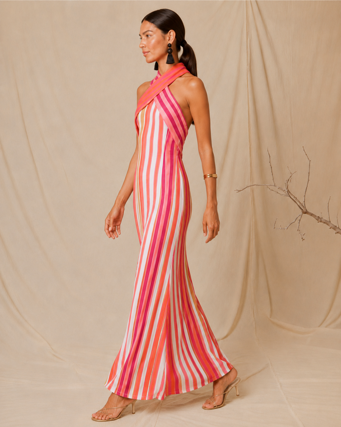 Ibiza | Vestido Largo Halter Multicolor