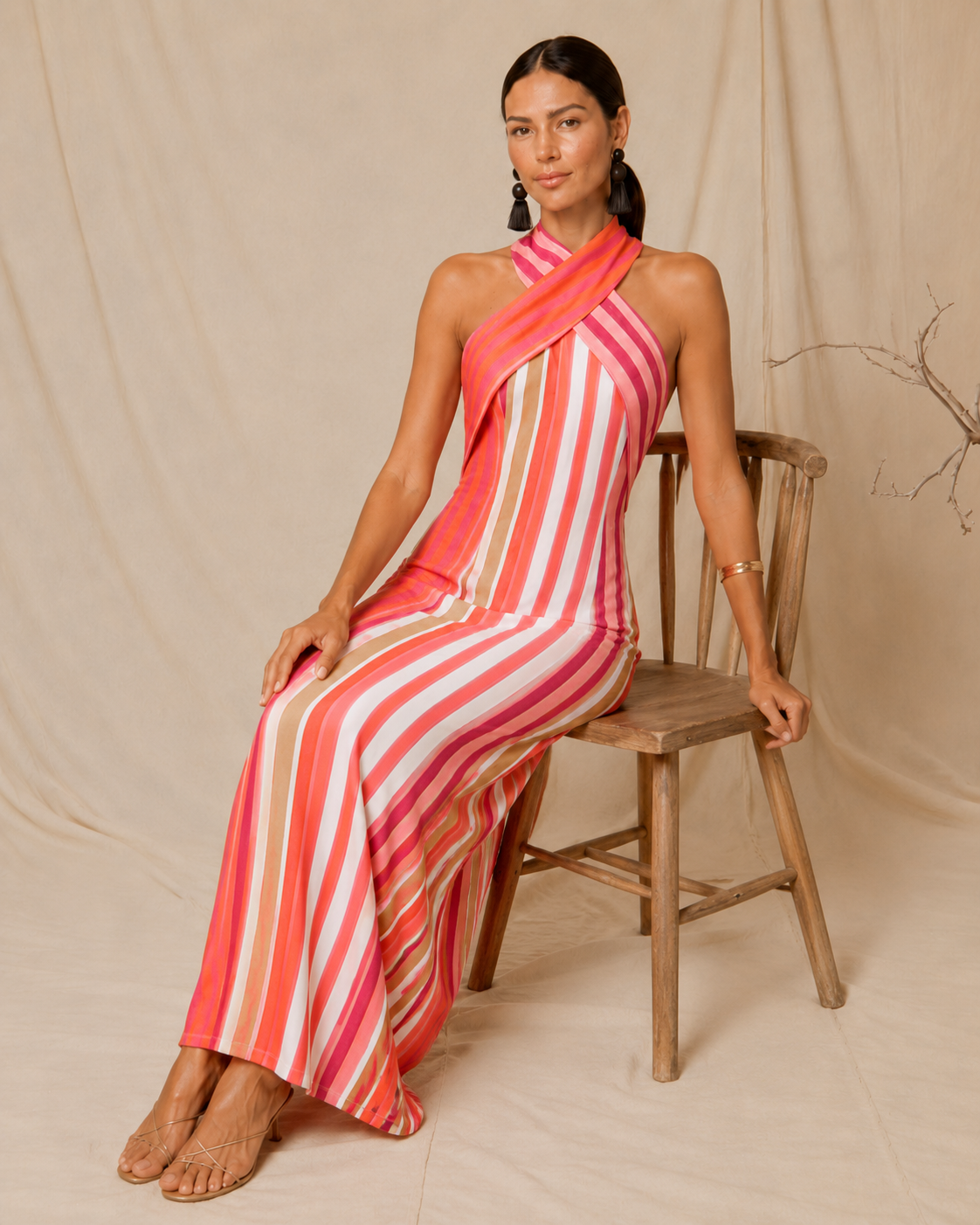 Ibiza | Vestido Largo Halter Multicolor