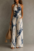 Sofía | Mono Halter Floral Azul