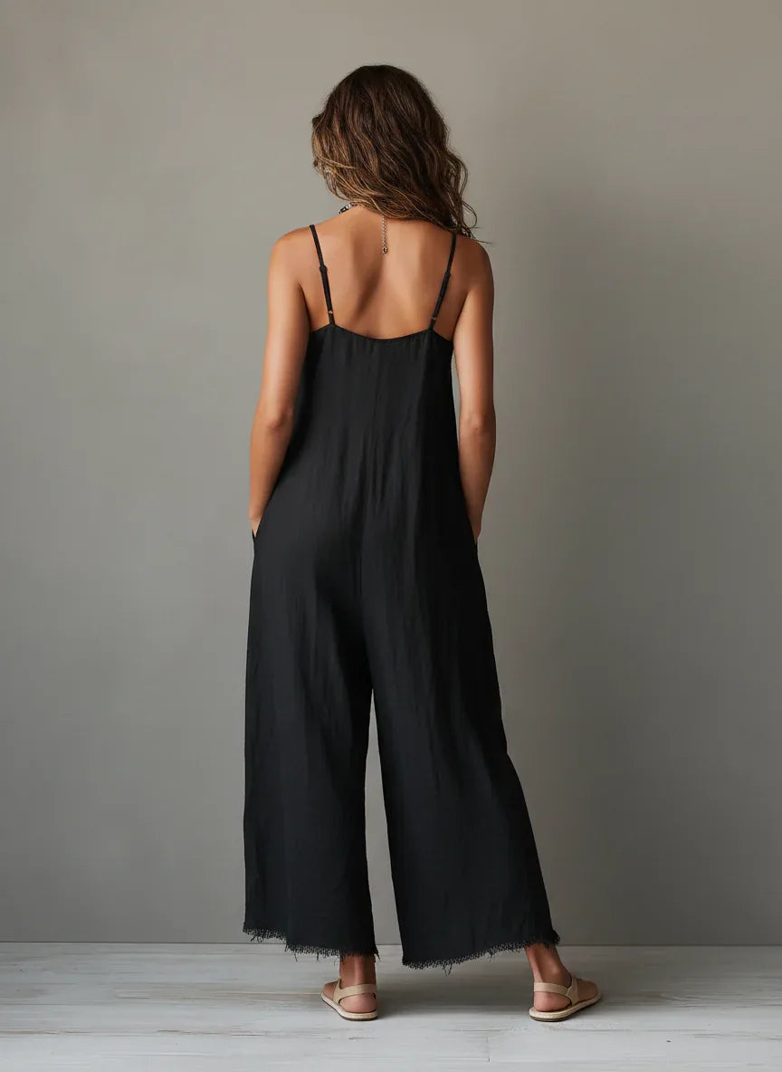 Léa - Mono minimalista de lino para mujer