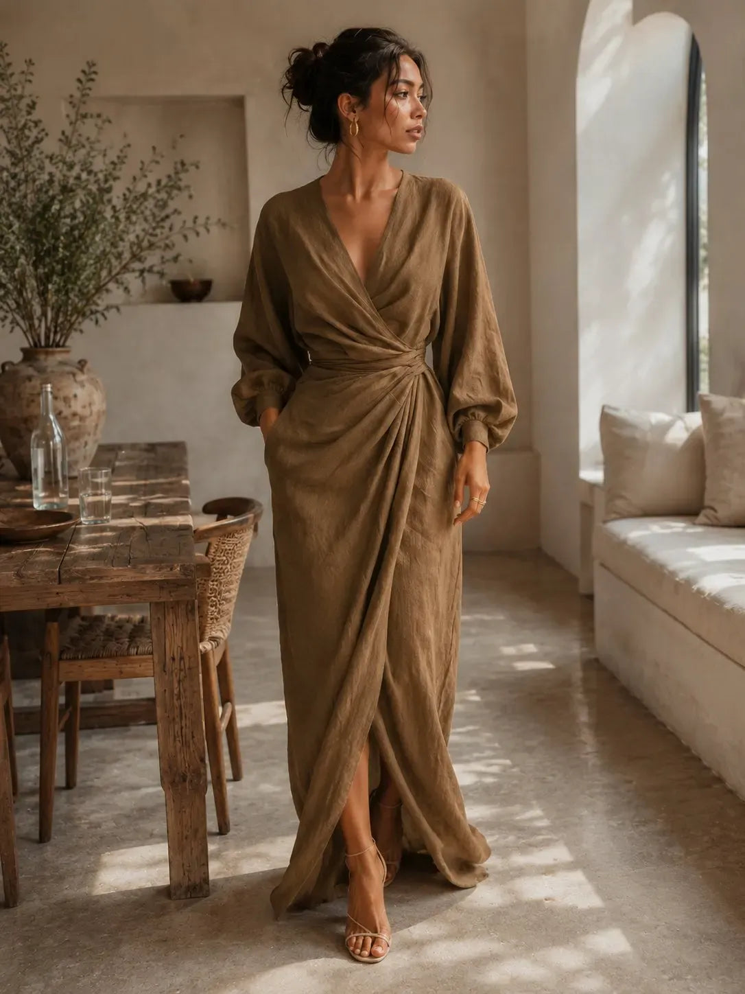 Mirela Studio Sandra | Vestido Mediterráneo Lino